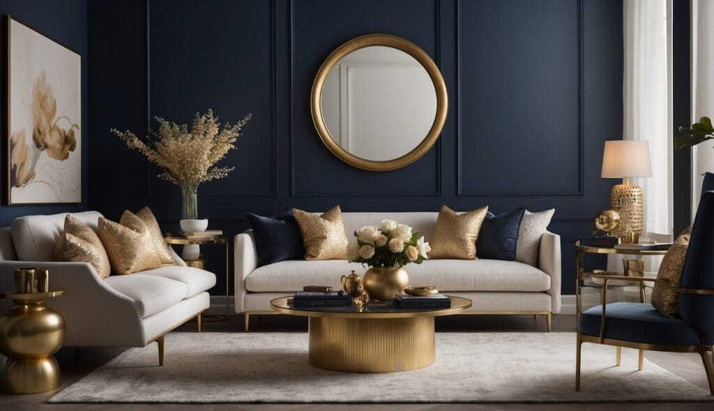 Dark navy blue paint color