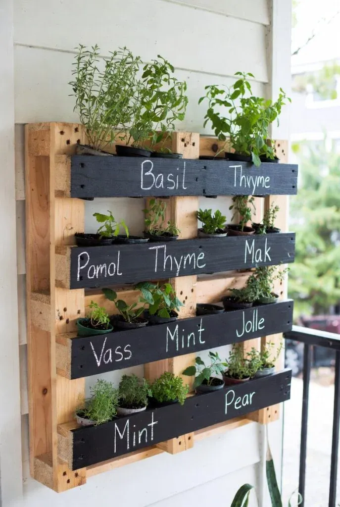Chalk Label Herb Garden Wall