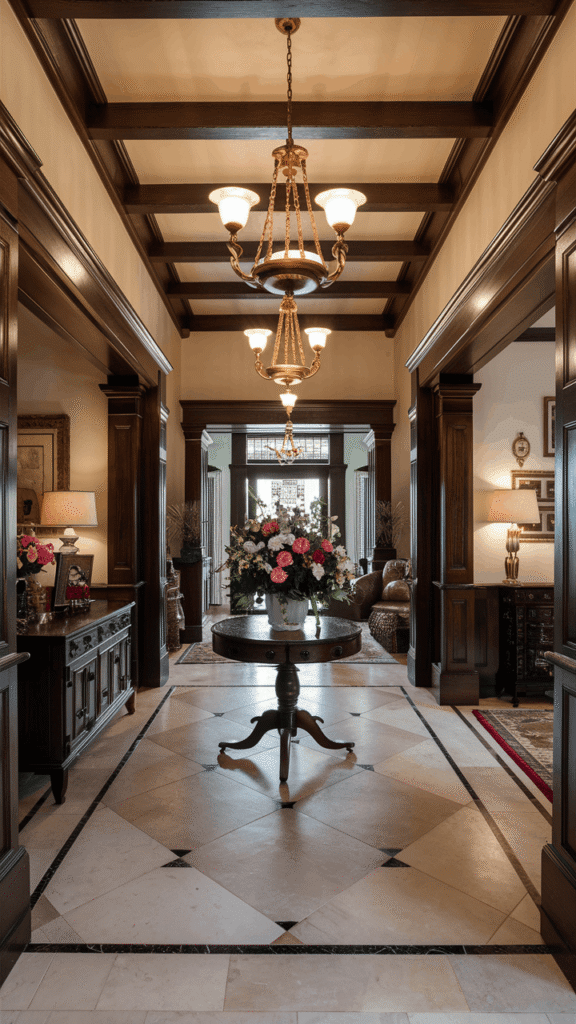 “7 Hallway Decor Ideas That Make a Stunning First Impression” Elegant Entryway Ideas with Traditional Charm