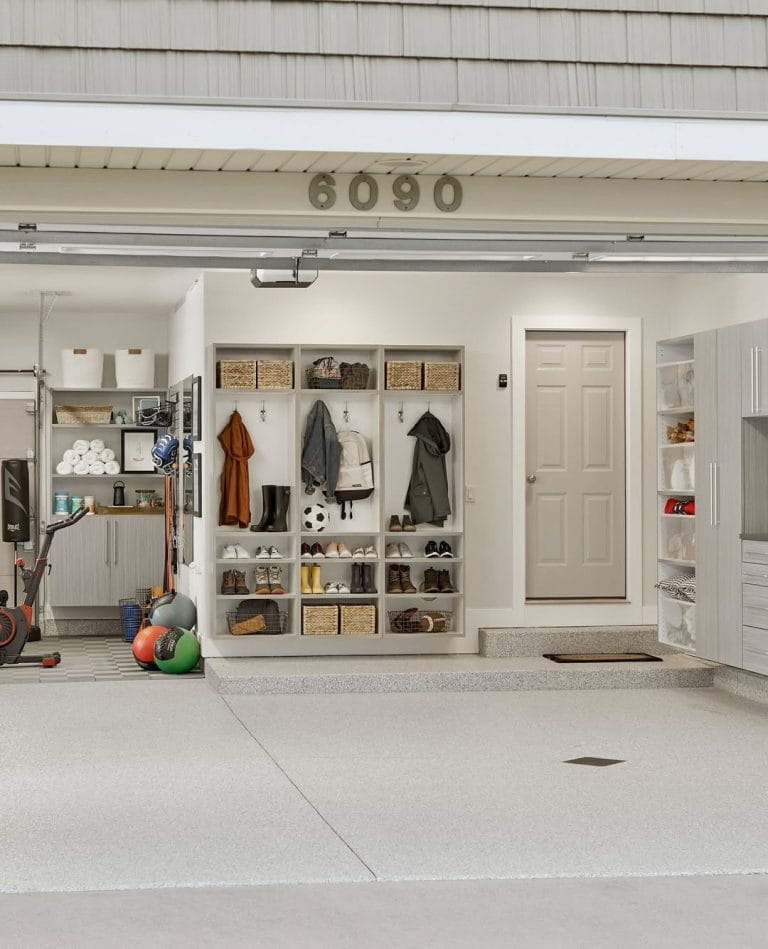 Built-in cubbies for mudroom