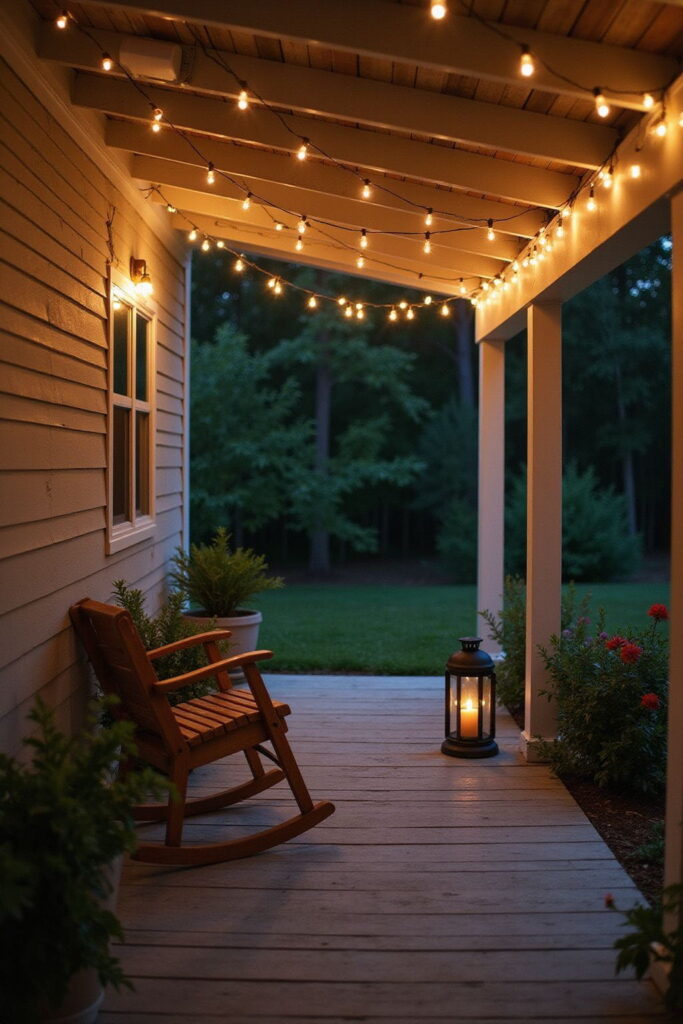 10 Modern Minimalist Summer Porch Styling Outdoor String Lights
