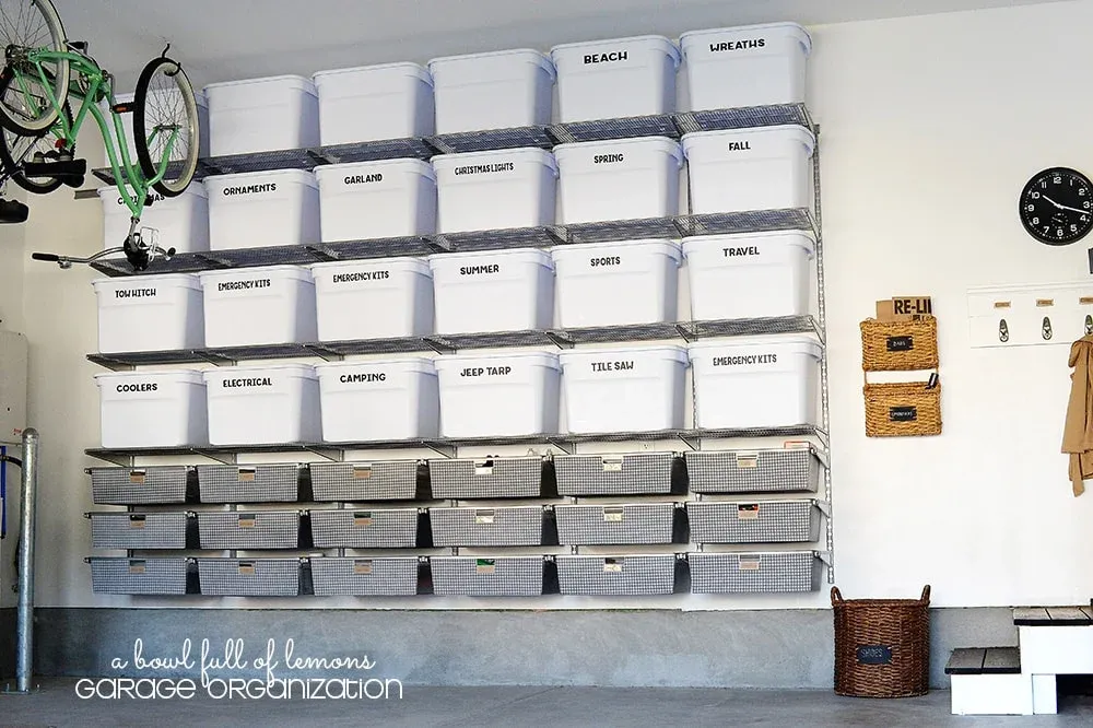 Home Organization with Labeled Bins