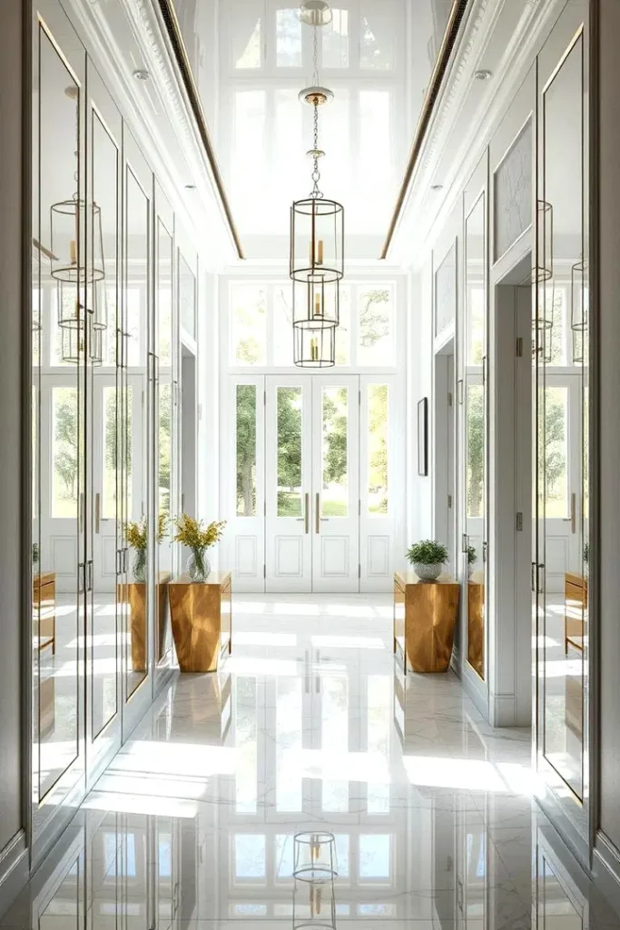 “7 Hallway Decor Ideas That Make a Stunning First Impression” Mirror Wall Decor Inspiration