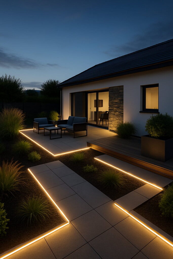 Modern patio solar lights