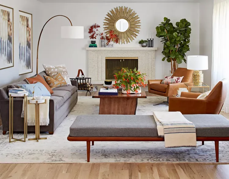 Mid-century modern neutral decor