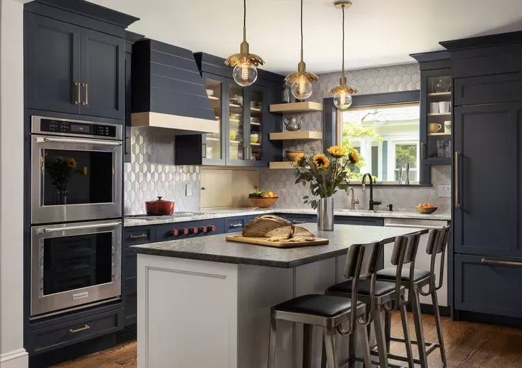 5 Convert Small Kitchen into Modern Kitchen Polished glass backsplash tiles
