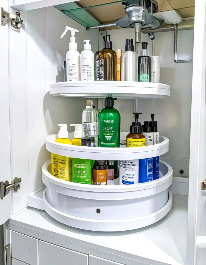 Cabinet turntable organizer