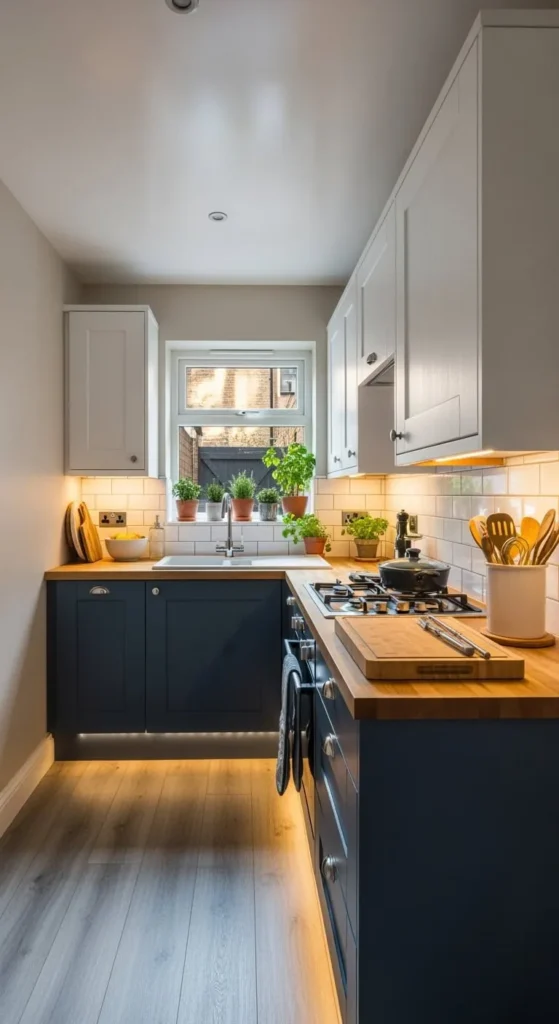 5 Convert Small Kitchen into Modern Kitchen Warm Under Cabinet Glow