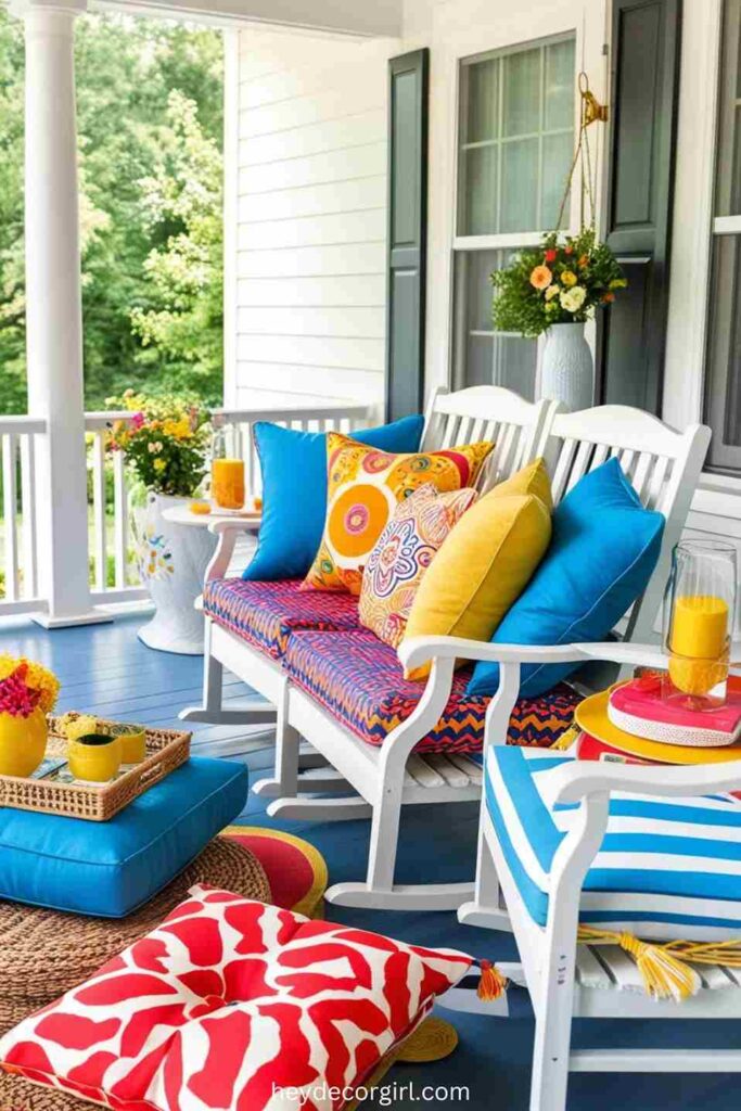 10 Modern Minimalist Summer Porch Styling Bright Outdoor Cushion Decor