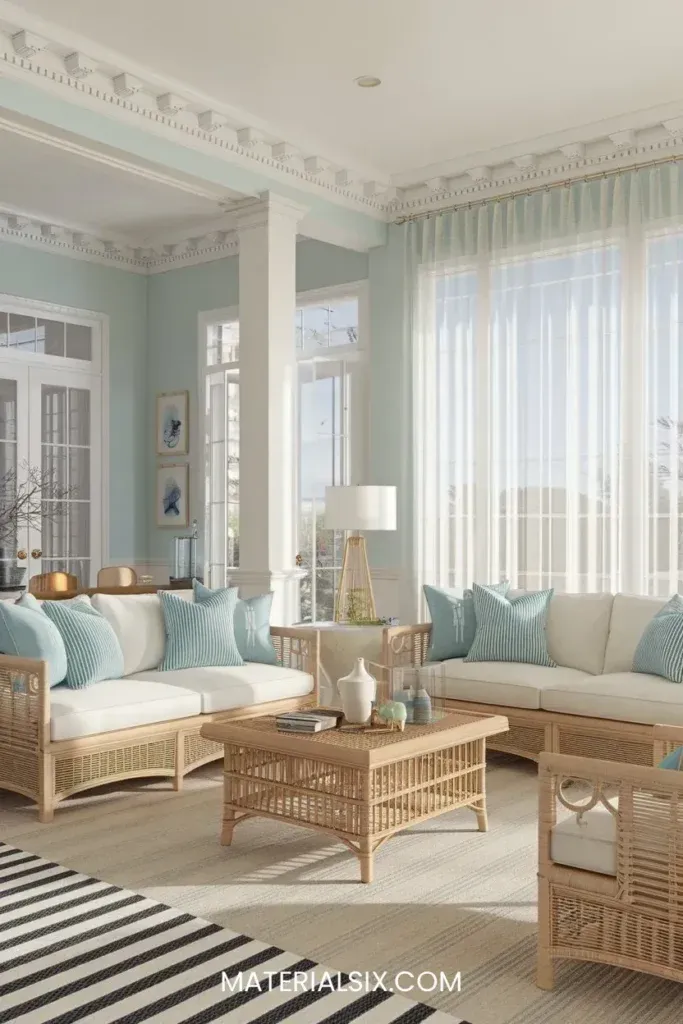 Blue and White Modern Interior Aesthetic