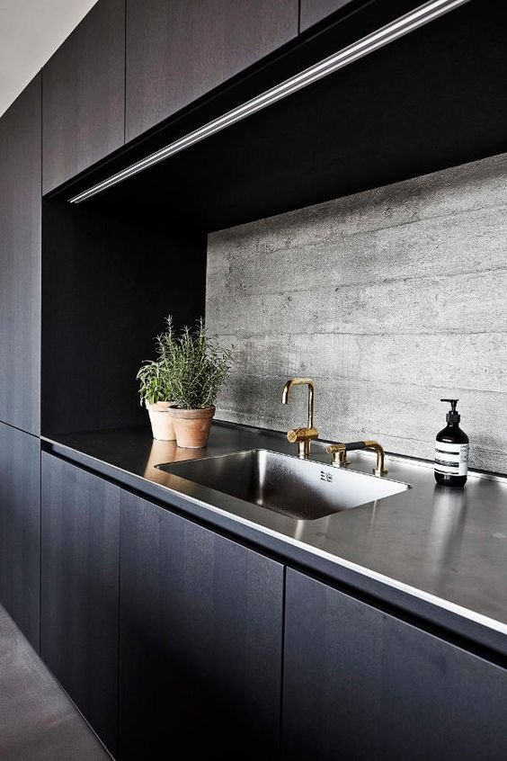 Gray backsplash