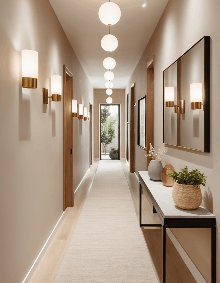 7 Hallway Art Ideas That Make Any Hallway Look Expensive Best lighting fixtures to create a focal point