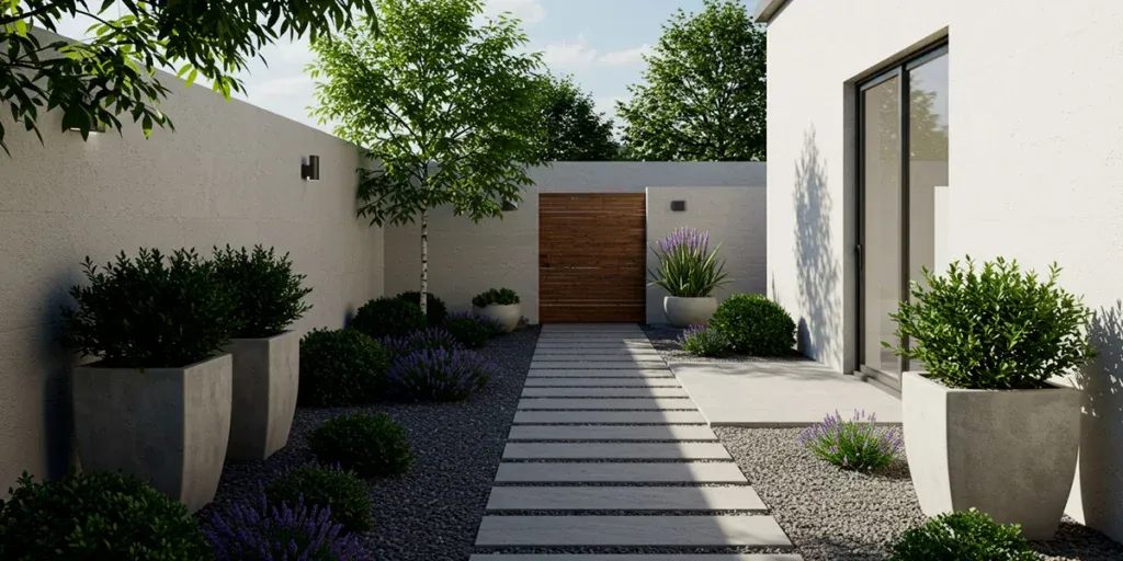 8 Modern Front Yard Landscaping: Simple, Clean-Line Designs to Elevate Your Home Exterior Modern Minimalist Landscaping
