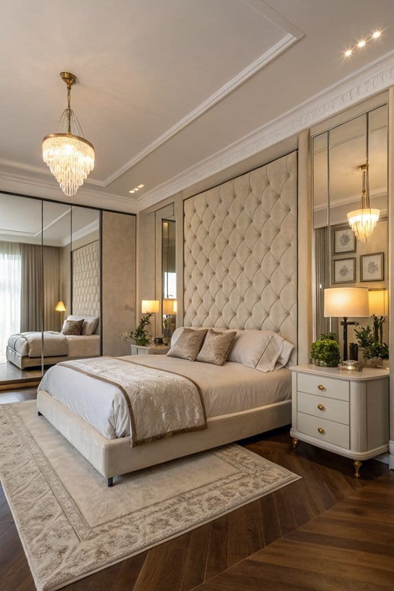 5 Bedroom Ideas For Small Rooms Glam Luxury Look Mirror Decor Ideas