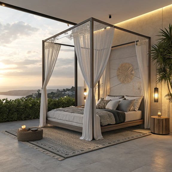 5 Bedroom Ideas For Small Rooms Glam Luxury Look Canopy Bed