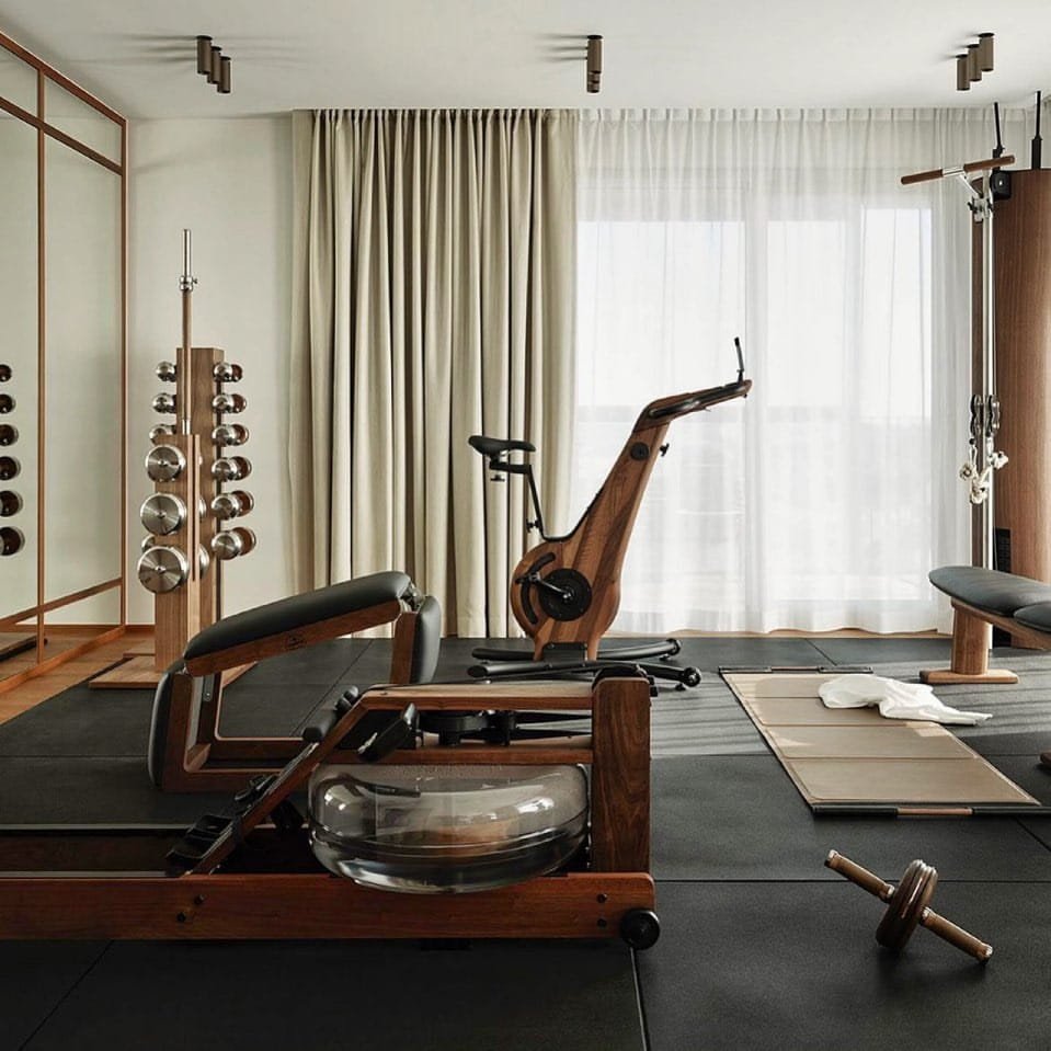 Modern Wooden Home Gym Design Ideas