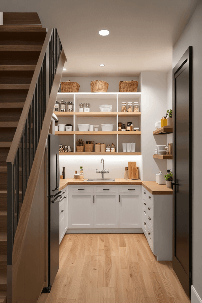 13 Smart Under Stairs Pantry Closet Shelving Ideas To Maximize Space Smart under stairs storage pantry layout