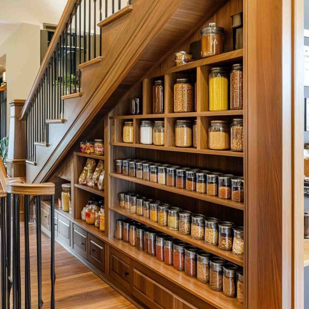 13 Smart Under Stairs Pantry Closet Shelving Ideas To Maximize Space Space Saving Spice Organizer