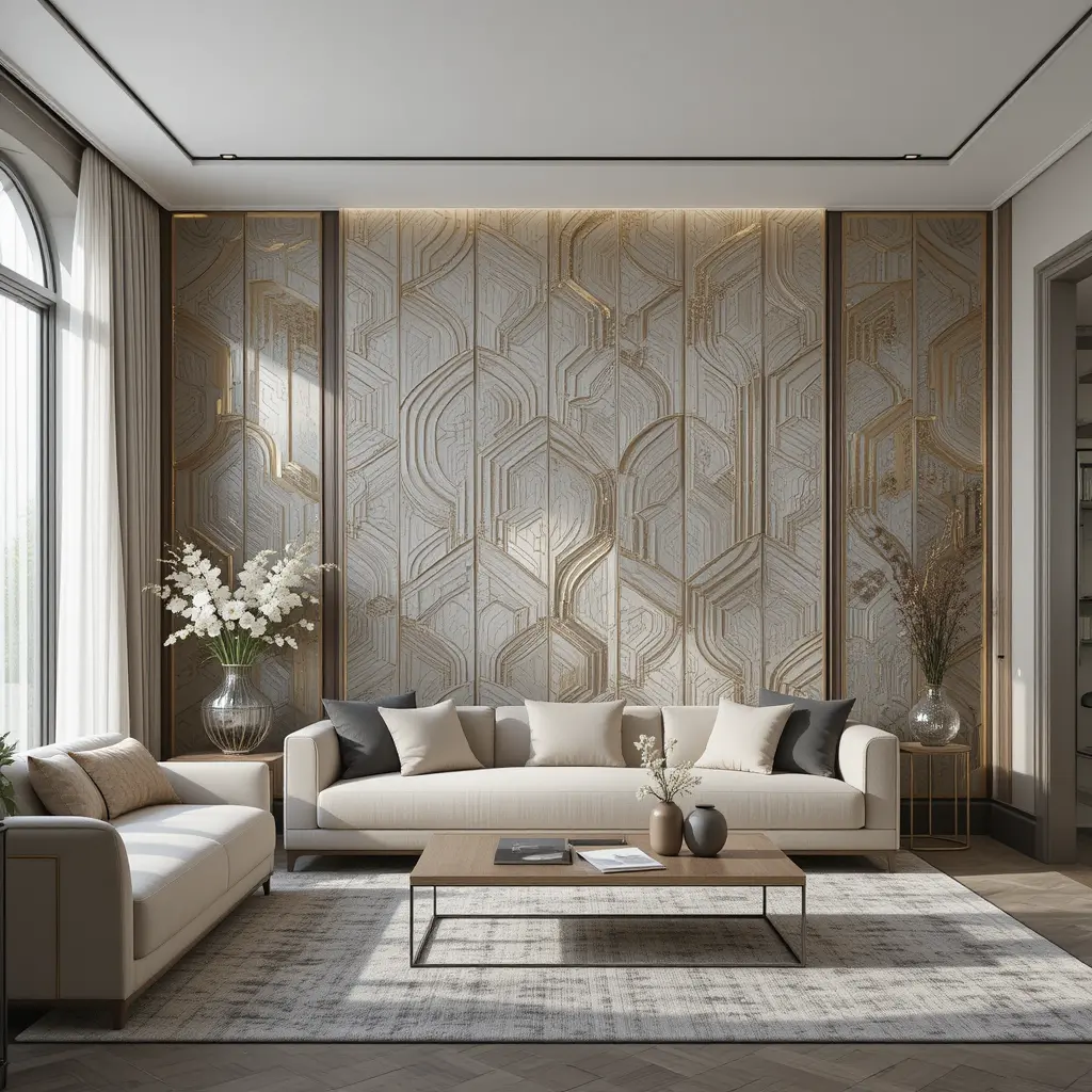 Modern Textured Geometric Wallpaper Designs