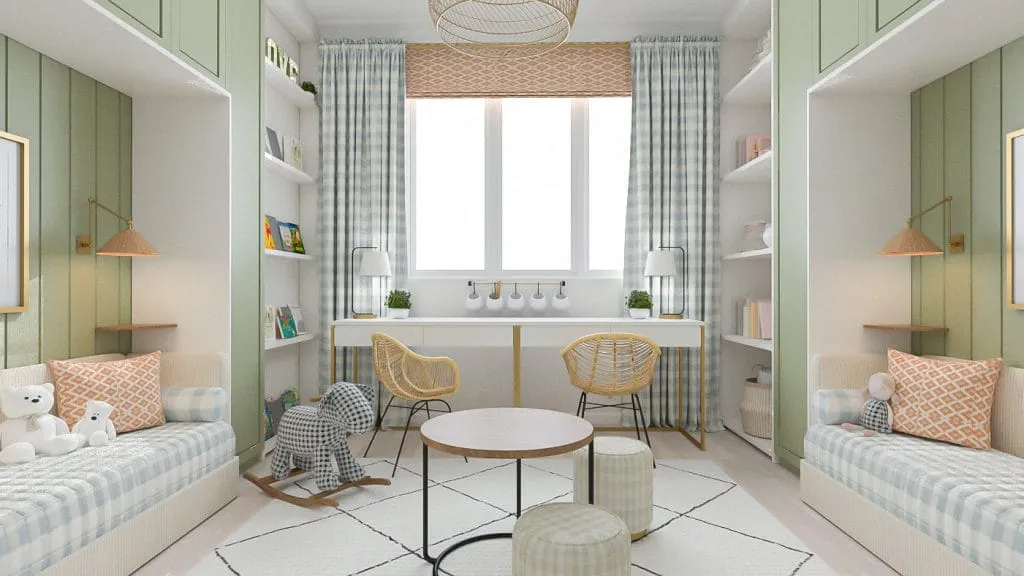6 Modern Minimalist Small Shared Bedroom Ideas Modern Twin Beds with Side Shelving Storage