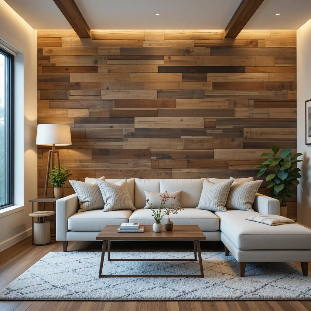 Warm Wood Panel Wall Ideas