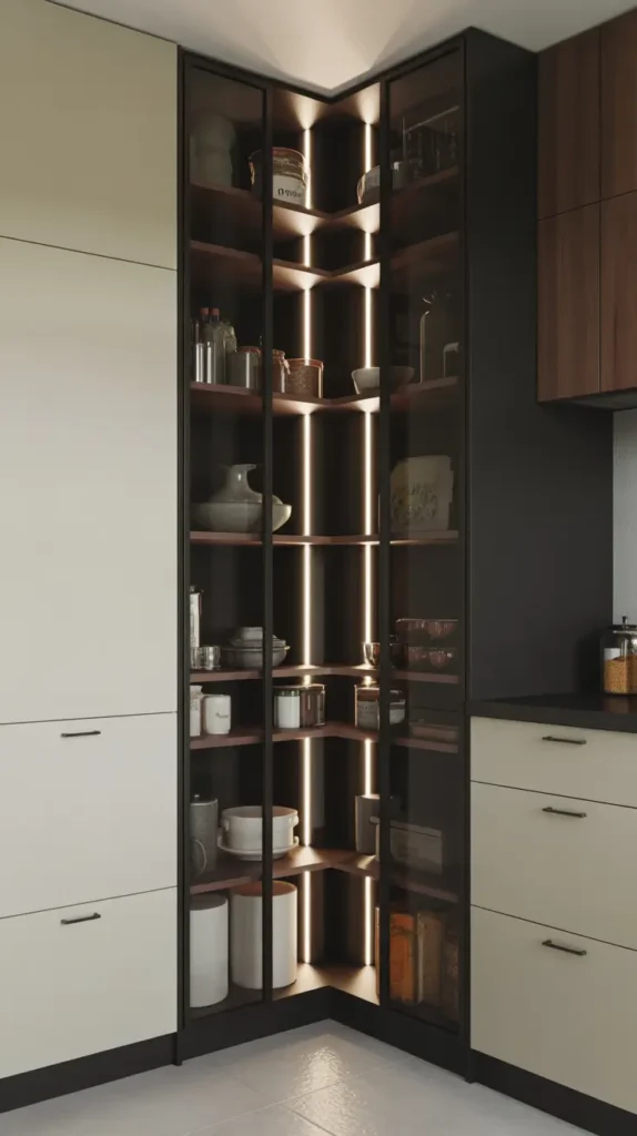 11 Modern Kitchen Decor Ideas For Small Spaces in 2026 Corner Pantry Ideas