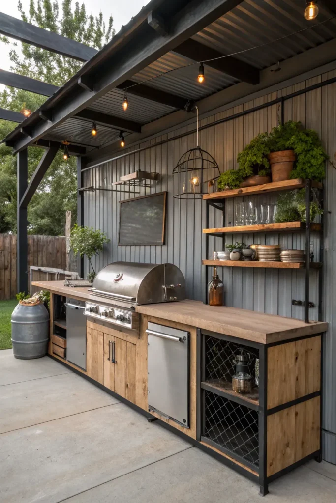 Modern Wood and Metal Interior Design