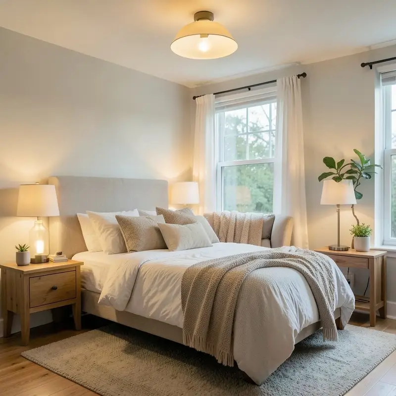 7 Small Apartment Bedroom Ideas with Storage Elevate Styling for Compact Living Layered Lighting Ideas for Bedroom