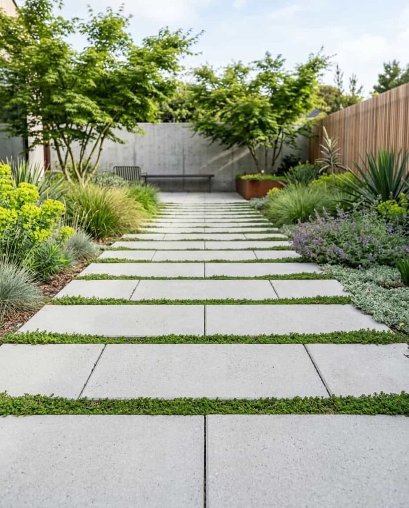 Modern Concrete Paver Walkway Ideas