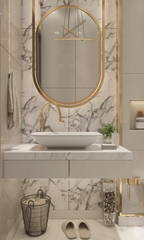 8 Bathroom Decor Ideas with Minimalist Styling for a Clean, Modern Look Luxury Metallic Interior Design Ideas