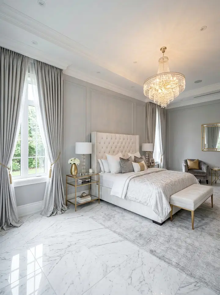 White Marble Flooring Ideas